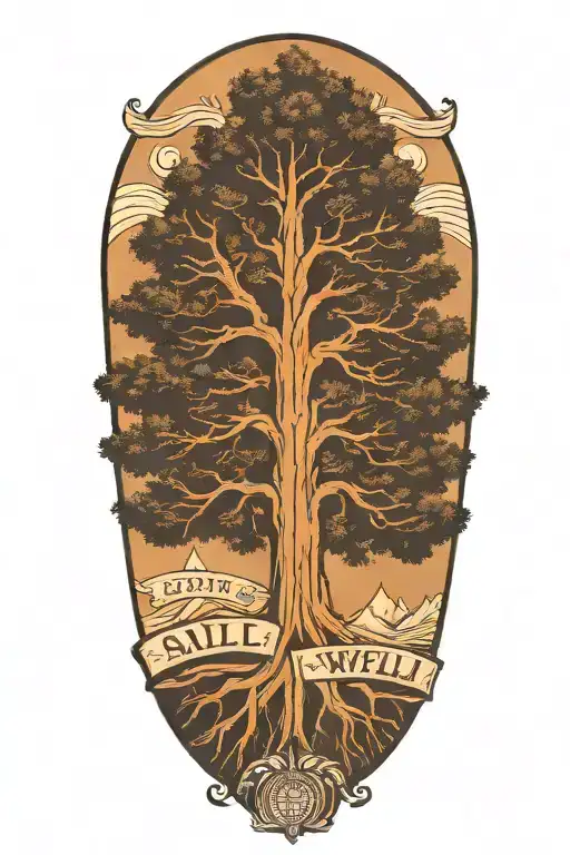 Redwood Tree With Text All Is Well