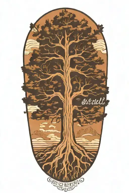 Redwood Tree With Text All Is Well