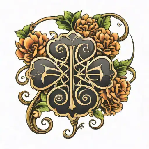 Roman Numeral 6 In A Clover