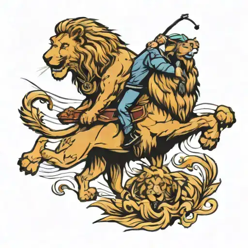 Archer Riding Lion