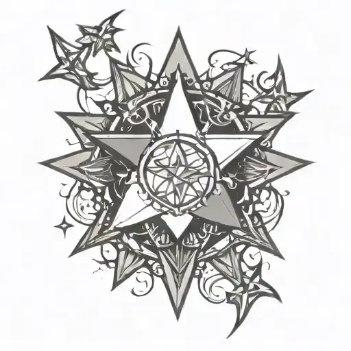 Cybersigilism Star Design Incorporating Elements
