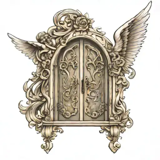 Angel Door With Angels