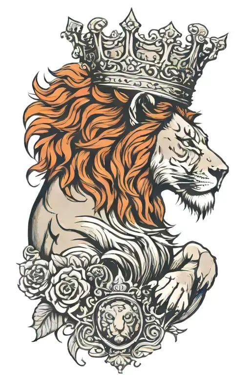 Lion With Crown And Coliseum