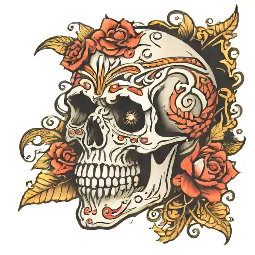 Skull With Malinay Name Below