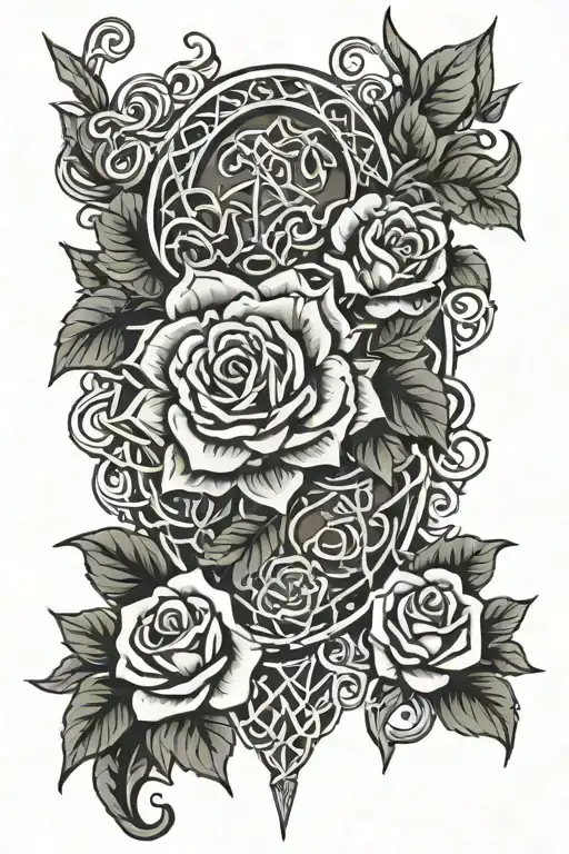 Celtic And Viking With Roses