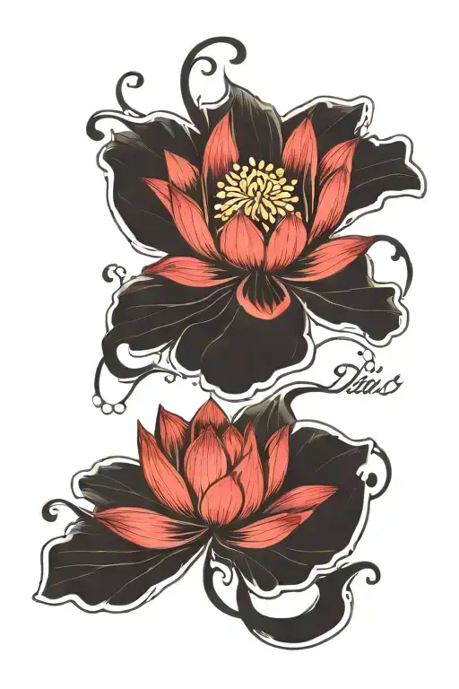 Lotus Flower Name Written