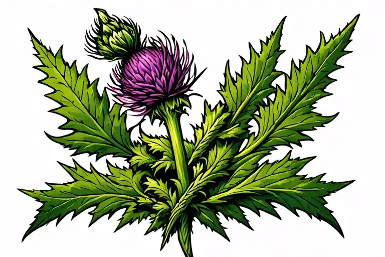Scottish Thistle Intertwined