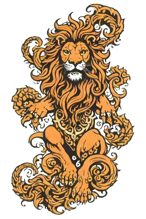 Scottish Lion Surrounded