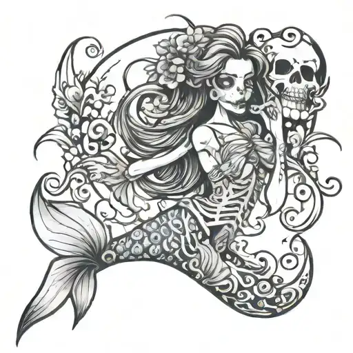 Skeleton Mermaid