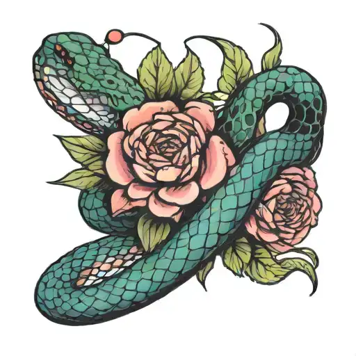 Snake And Flowers Say It's Not Over Until I Win