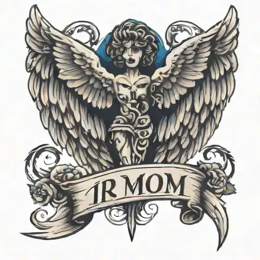 Rip Mom Mom Angle Wings