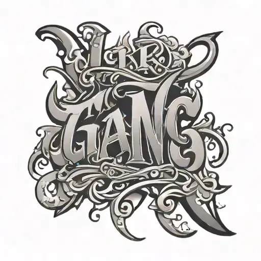 The Word Gang In Graffiti Letters
