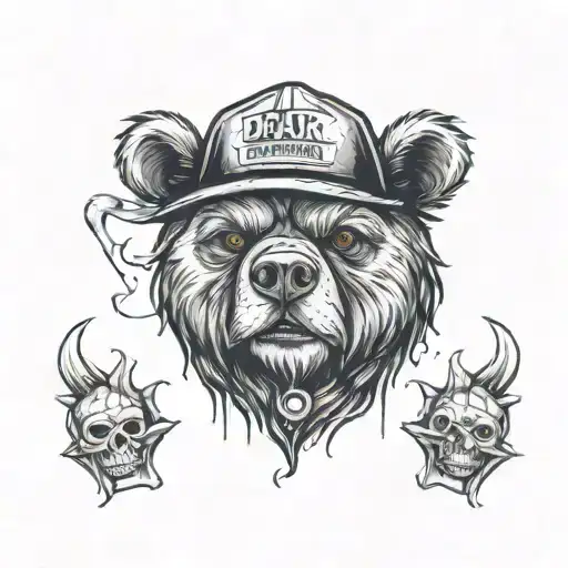 Bear Smoke Mafia Gangster Harley Dividson