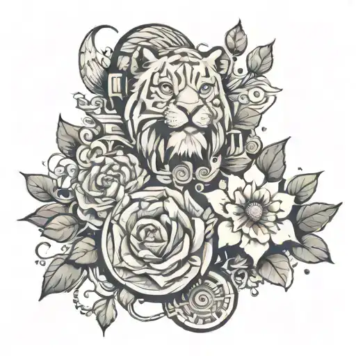 Clumsy Nature Travel Tattoo Design