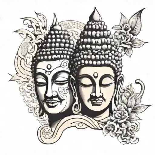 Half Face Lord Buddha And Hals Face Lord Shiva In One Face