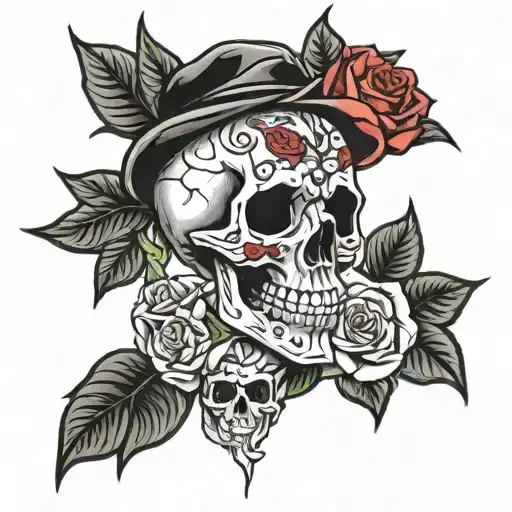 Skull And Roses