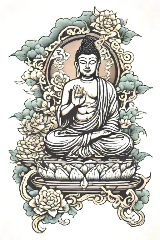 Buddha And Temple