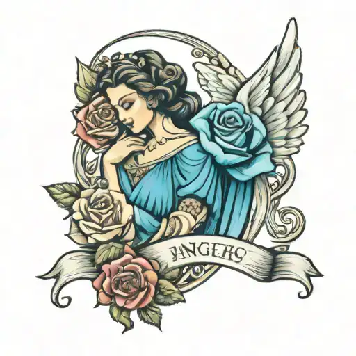 Mesothelioma Angel Mom Roses Blue