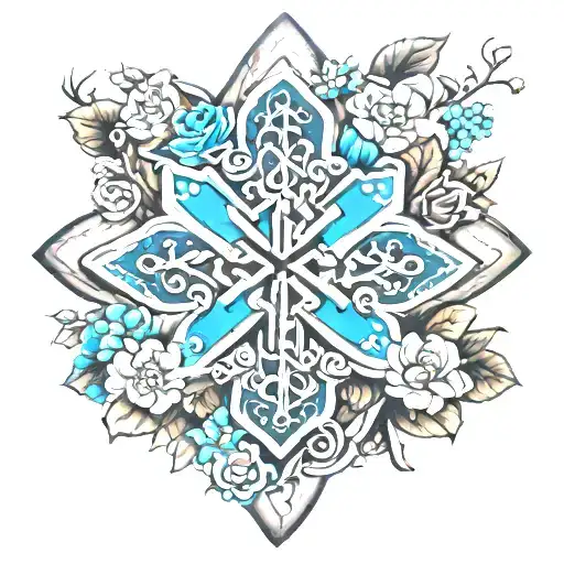Star Of Life With Flowers