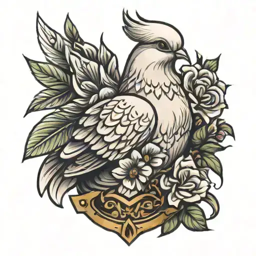 Dove Wearing Body Armor