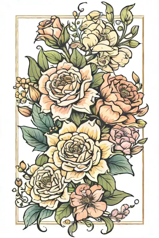 January March May July Birth Flower Bouquet