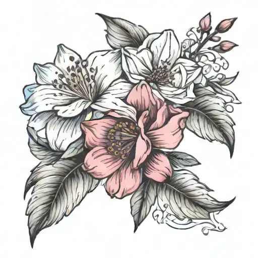 Two April Birth Flower And One March Birth Flower