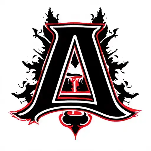 Initials A Nad L Font Tattoo Design