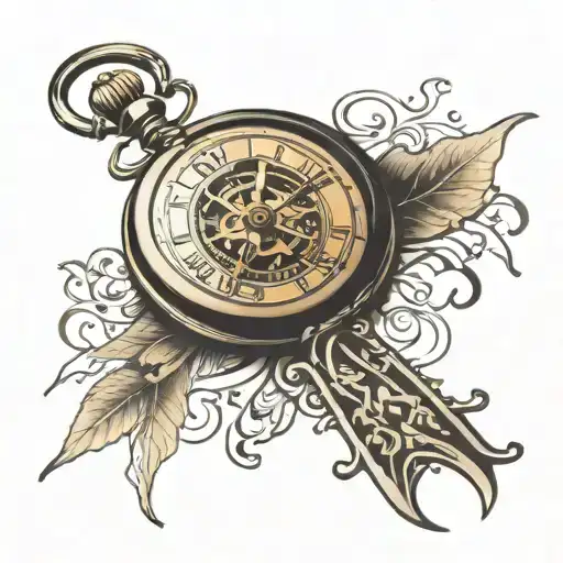 Compas Pocket Watch Black