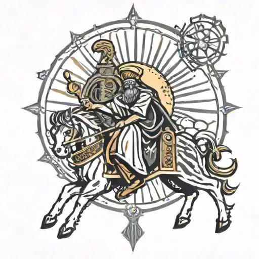 Darius The Great With The Persian Sun