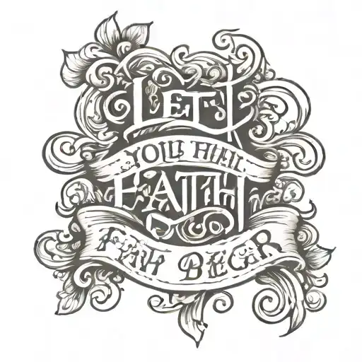 Let Your Faith Be Bigger Than Your Fear In Cursive