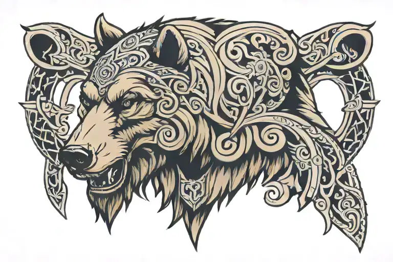 Norse Bear Head