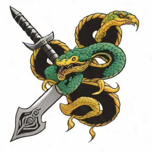 Snakes Around A Sword