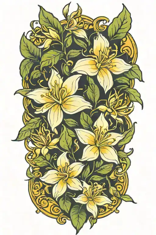 Yellow Jasmine Flowers Growing