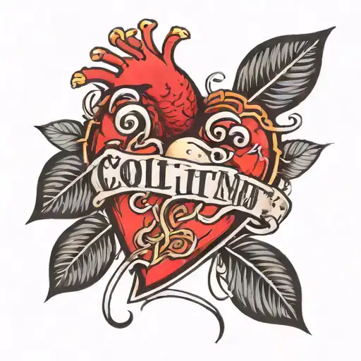 Heart Beat Line With The Name Coltin
