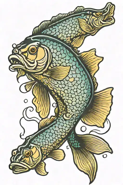 Walleye Fish Swimming