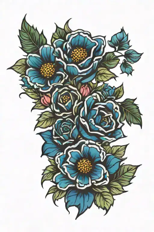 Scottish Flowers Wrapped In Tartan Plaid