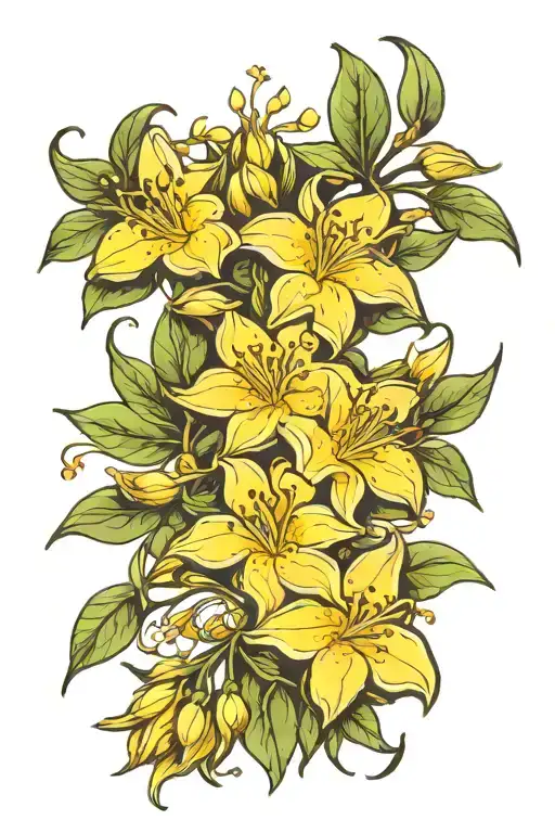 Yellow Jasmine Flowers Surrounding