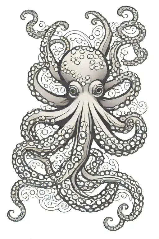 Octopus Gracefully Swimming