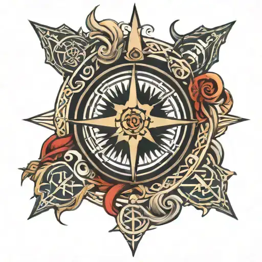 Viking Compass Intertwined