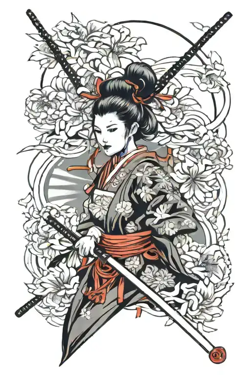 Samurai Girl With Lycoris