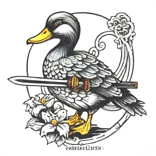 Duck With Samurai Sword