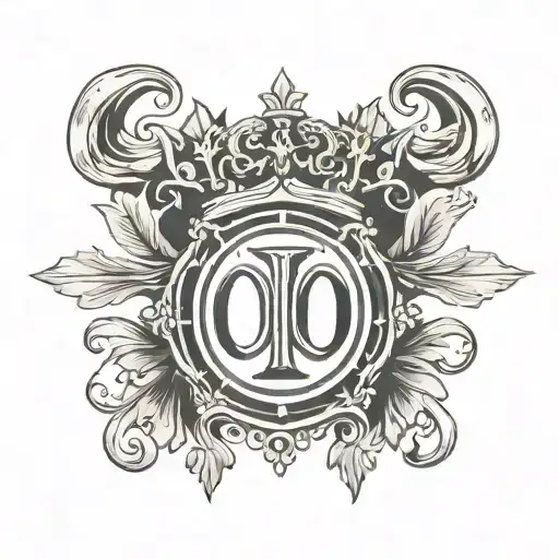 Omega Symbol With Roman Crown