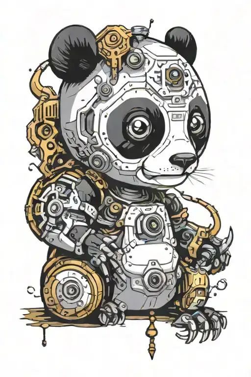 Half Real Half Robotic Panda