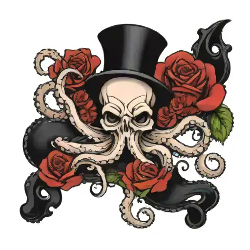 Octopus Holding Rose Wrapped