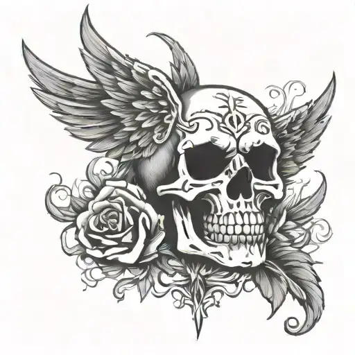 Skull With Wings