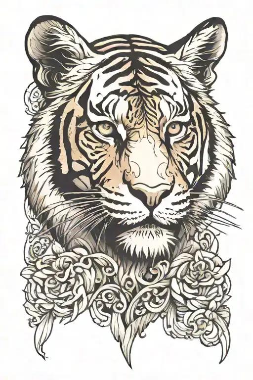 Tiger With Filigree