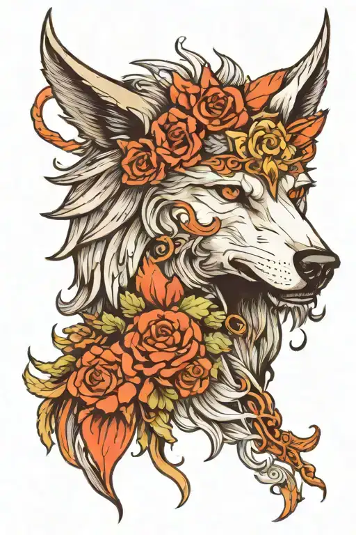 Wolf Head Seraphim Angel