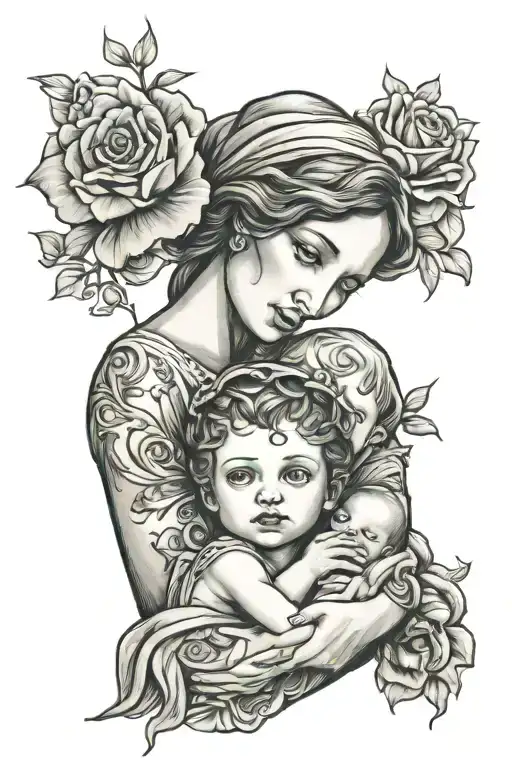 Mary Holding Child