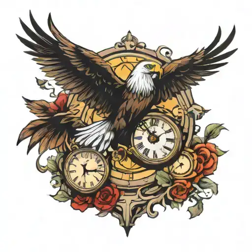 Eagle And Broken Clock