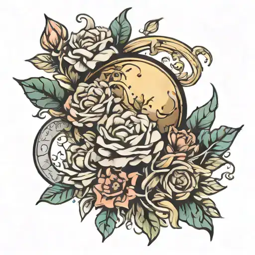 Flowers Moon Books Surrounded